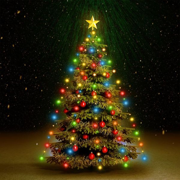 vidaXL Weihnachtsbaum-Lichternetz mit 150 LEDs Mehrfarbig 150 cm 328868