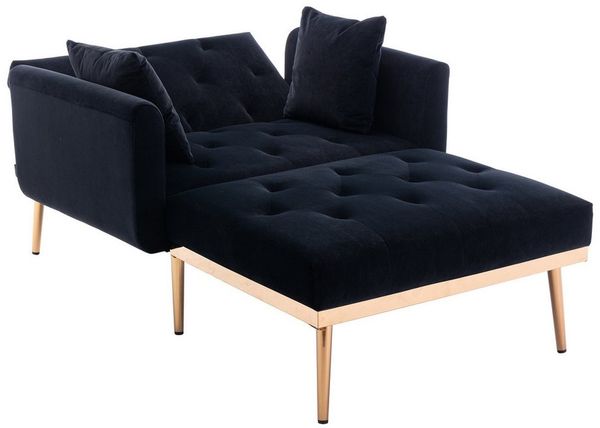KLAM HOME Schlafsofa Modernes Schlafsofa Mit Verstellbarer Rückenlehne, Klappbarer Sessel Liegestuhl Für Wohnzimmer Und Schlafzimmer, Vielseitiger Relaxsessel Mit Abnehmbarem Bezug