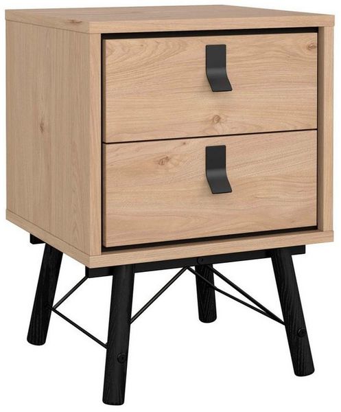 andas Nachttisch RY, mit 2 Schubladen, Vollholzbeine, Höhe 60 cm