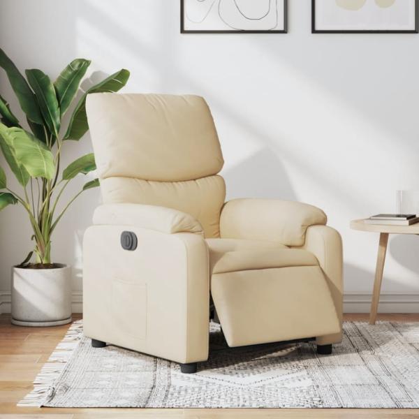 vidaXL Relaxsessel Elektrisch Creme Stoff 3204809