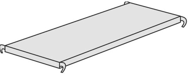 Kerkmann Design-Regal M2 Zusatz-Fachboden BxT 1000x500mm lichtgrau
