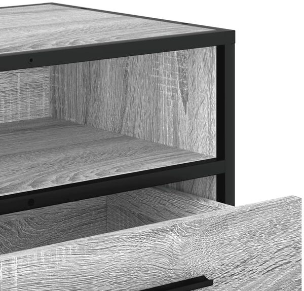 vidaXL TV-Schrank Grau Sonoma 80x34,5x40 cm Holzwerkstoff und Metall 848812 Bild 8