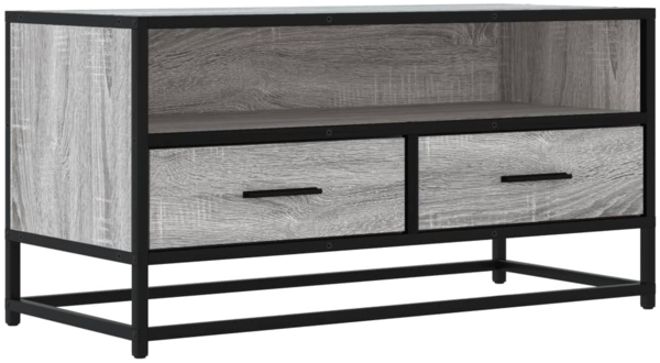 vidaXL TV-Schrank Grau Sonoma 80x34,5x40 cm Holzwerkstoff und Metall 848812