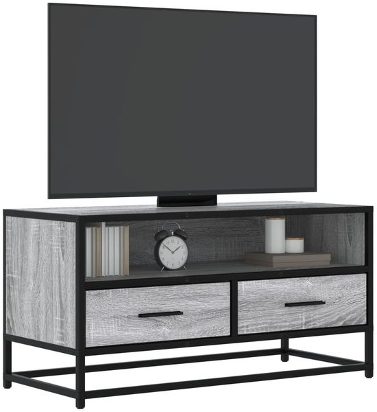 vidaXL TV-Schrank Grau Sonoma 80x34,5x40 cm Holzwerkstoff und Metall 848812