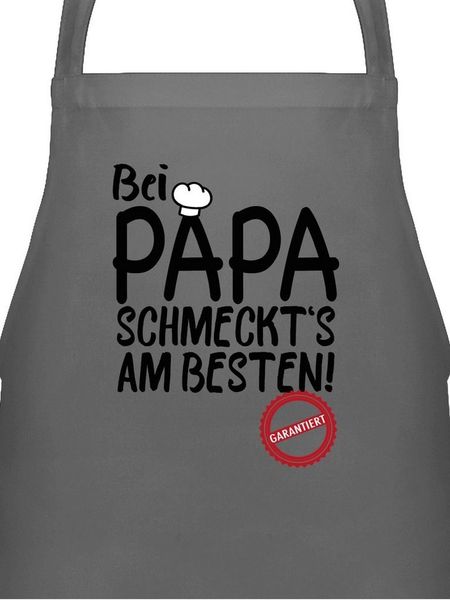 Shirtracer Kochschürze Bei Papa schmeckts am besten I Geschenk Papa I Weihnachten I Geburtsta, (1-tlg), Kochschürze Herren Männer