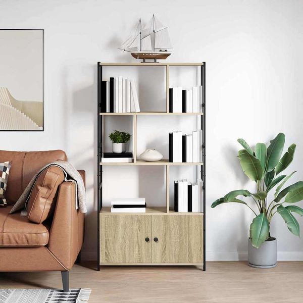 vidaXL Bücherregal Sonoma-Eiche 80 x 30 x 155,5 cm Holzwerkstoff 868438