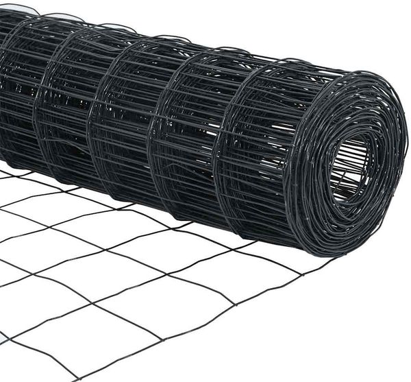 vidaXL Euro-Zaun mit Spitzen 10 x 1 m PVC-beschichteter Stahl Grau 3350661 Bild 11