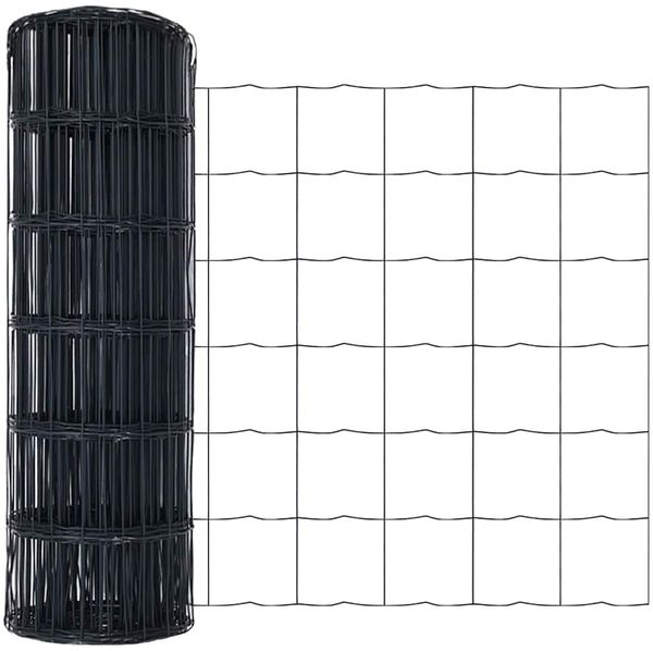 vidaXL Euro-Zaun mit Spitzen 10 x 1 m PVC-beschichteter Stahl Grau 3350661 Bild 7