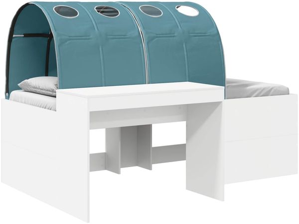 vidaXL Bettrahmen mit Tunnel 3 pcs Weiß und Hellblau Holzwerkstoff 3423642