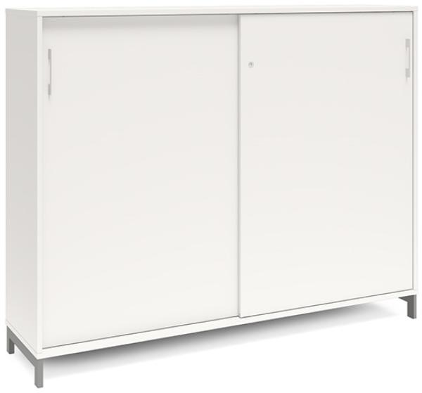 Büroschrank DNA 1600x1275 mm Weiß/Schwarz Schiebetür 3A4 Bild 1