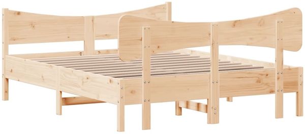 vidaXL Massivholzbett ohne Matratze 135x190 cm Kiefernholz 3216396 Bild 6