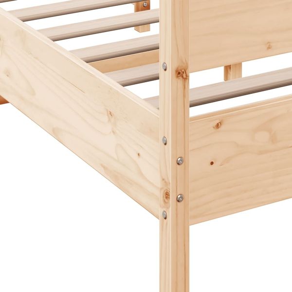 vidaXL Massivholzbett ohne Matratze 135x190 cm Kiefernholz 3216396 Bild 7