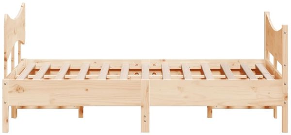 vidaXL Massivholzbett ohne Matratze 135x190 cm Kiefernholz 3216396 Bild 5
