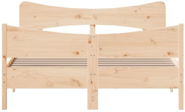 vidaXL Massivholzbett ohne Matratze 135x190 cm Kiefernholz 3216396 Bild 4