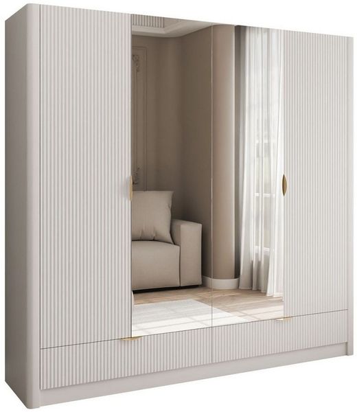 Lookway Kleiderschrank SCARLETT mit Schubladen und Spiegel Breite: 213 cm