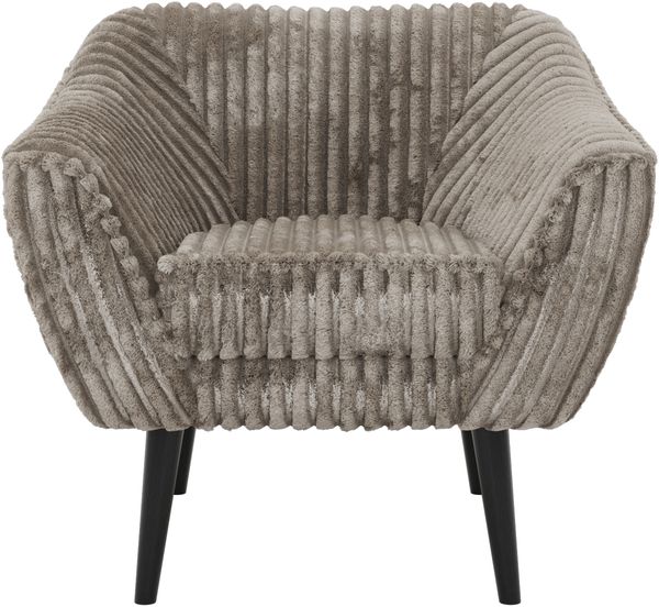 Polstersessel PIRS 1 skandinavischer Design 1-Sitzer, Sessel mit Wellenfederung, schwarze Füße, Einzelsessel, Hoher Sitzkomfort - Hellbraun Cord Bild 7