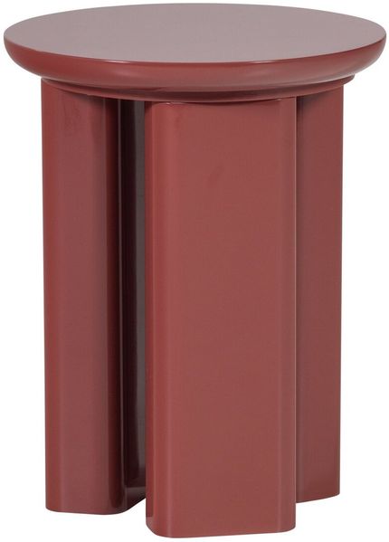 Beistelltisch Orivo - MDF & Holzfurnier Rot / Rosa, Ø 40 cm