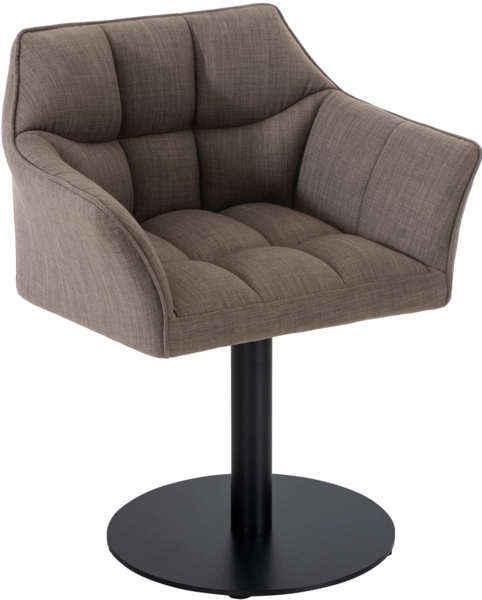 CLP Esszimmerstuhl Damaso mit schwarzem Metallgestell,grau Stoff