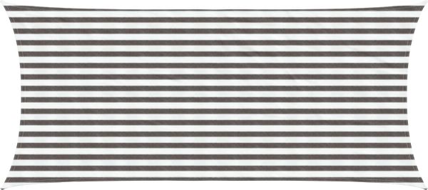 vidaXL Sonnensegel Hellgrau und Weiß 2x4,5 m HDPE 42032938