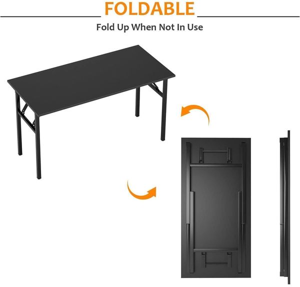 Klapptisch Computertisch 120x60x75 cm Büro Schreibtisch Schwarz Bild 7