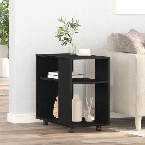 vidaXL Beistelltisch Schwarze Eiche 70 x 35 x 60 cm Holzwerkstoff 862496