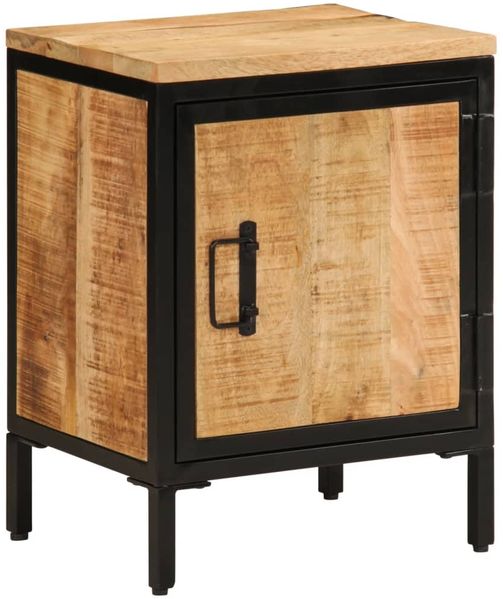 vidaXL Nachttisch 40x30x52,5 cm Raues Massivholz Mango 358503