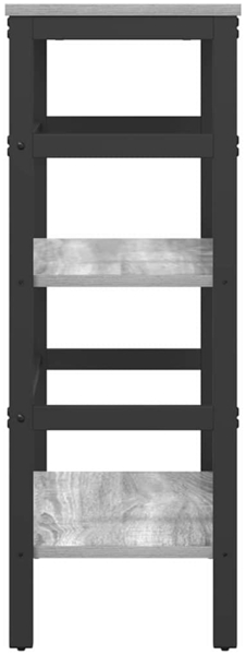 vidaXL Bücherregal Graues Sonoma 60 x 29,5 x 81 cm Holzwerkstoff 883919 Bild 5