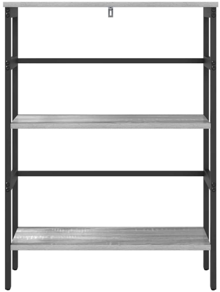 vidaXL Bücherregal Graues Sonoma 60 x 29,5 x 81 cm Holzwerkstoff 883919 Bild 4