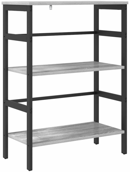 vidaXL Bücherregal Graues Sonoma 60 x 29,5 x 81 cm Holzwerkstoff 883919 Bild 1