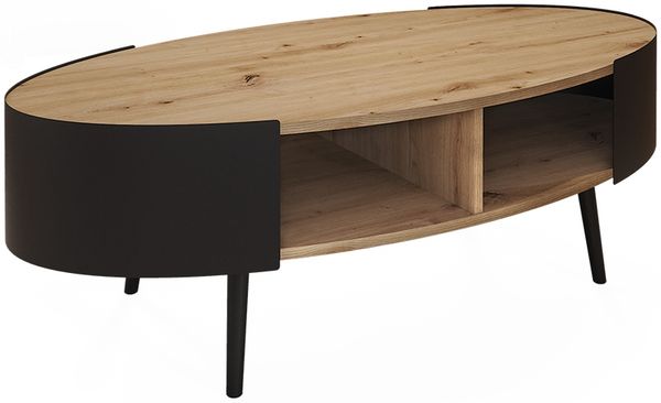 Couchtisch Lofta Schwarz 120 x 60 cm Vicco
