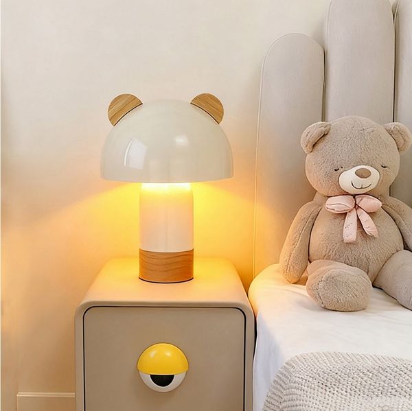 OTTO home Tischleuchte Alinn, ohne Leuchtmittel, Leuchtmittel wechselbar, ideale Kinderzimmerleuchte, Tischlampe, Leuchte mit Öhrchen, H: 27,5cm