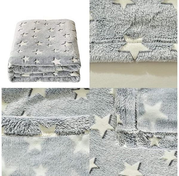 Kinderdecke Leuchtdecke / Kuscheldecke / 150x200cm, Brilliant, Leuchtet im Dunkeln