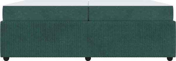 vidaXL Bettrahmen mit Matratze Dunkelgrün 200 x 200 cm Stoff 3398441 Bild 5