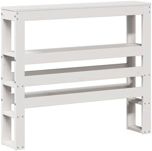 vidaXL Massivholzbett ohne Matratze Weiß 90x200 cm Kiefernholz 3306244 Bild 8