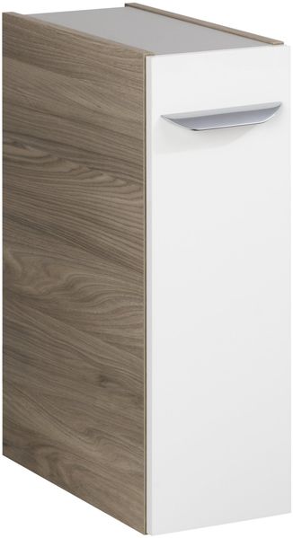 FACKELMANN LUXOR Unterschrank 20 cm breit, Weiß/Braun hell, Türanschlag rechts