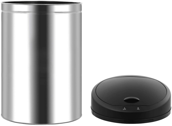 vidaXL Abfallkörbe Schwarz Edelstahl 51153