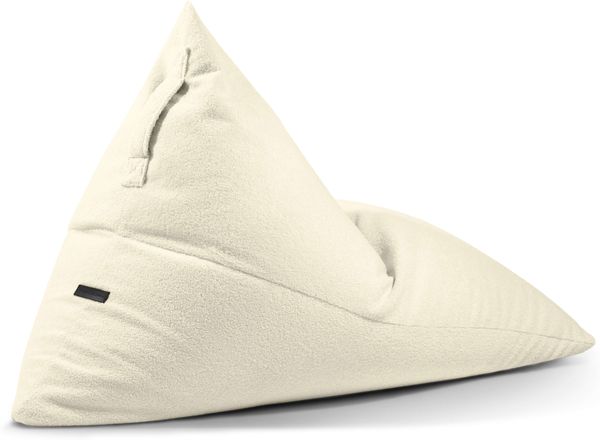 Sitzsack ‘Razz‘, Bezugstoff - Teddy, 100% Polyester, White Grey, 90x130x110 cm. Bild 5
