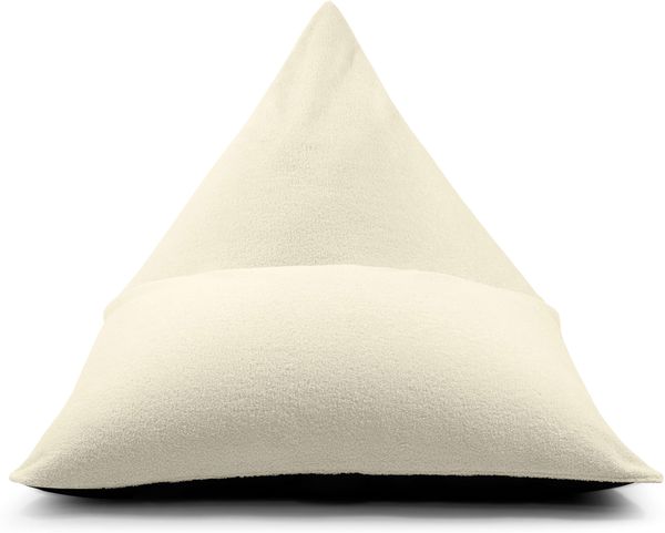 Sitzsack ‘Razz‘, Bezugstoff - Teddy, 100% Polyester, White Grey, 90x130x110 cm. Bild 2
