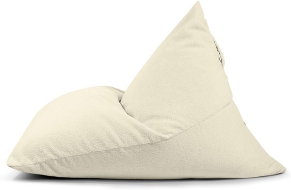 Sitzsack ‘Razz‘, Bezugstoff - Teddy, 100% Polyester, White Grey, 90x130x110 cm. Bild 3