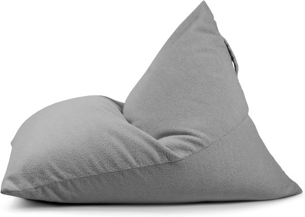 Sitzsack ‘Razz‘, Bezugstoff - Teddy, 100% Polyester, White Grey, 90x130x110 cm.
