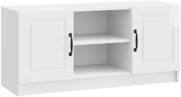 vidaXL TV-Schränk Hochglanz Weiß 102 x 34,5 x 47 cm Holzwerkstoff 895849