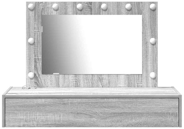vidaXL Schminktisch mit Schubladen Grau 100 x 40 x 70 cm Holzwerkstoff 865240 Bild 5