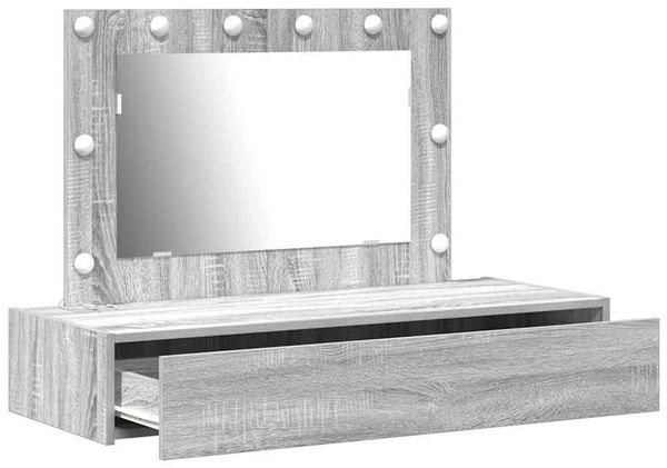 vidaXL Schminktisch mit Schubladen Grau 100 x 40 x 70 cm Holzwerkstoff 865240 Bild 4