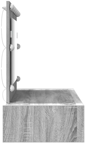 vidaXL Schminktisch mit Schubladen Grau 100 x 40 x 70 cm Holzwerkstoff 865240 Bild 6