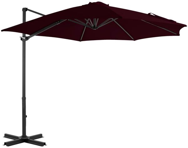 vidaXL Ampelschirm mit Aluminium-Mast 300 cm Rot 312306
