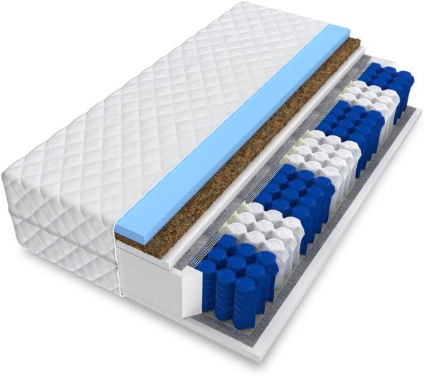 Matratze TITAN 9 Zonen 120x200 Premium Hybrid FOAM Taschenfederkern KOKOS H2 H3