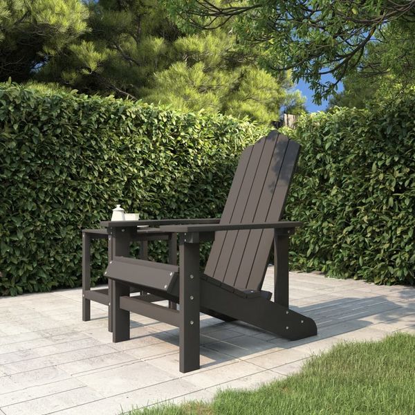 vidaXL Adirondack-Gartenstuhl HDPE Anthrazit 318638