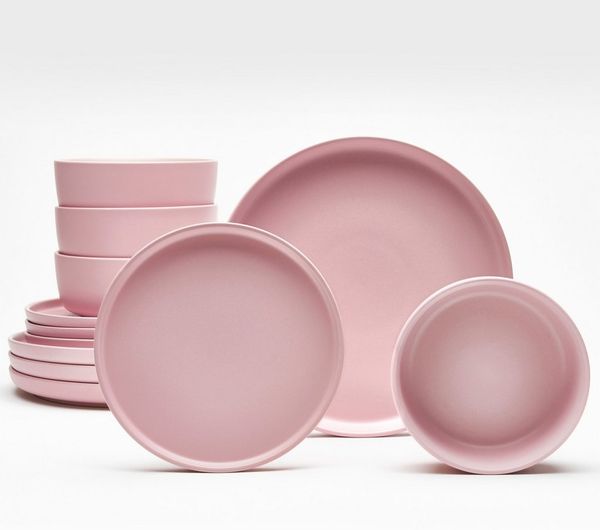 LeGer Home by Lena Gercke Tafelservice Geschirr-Set, Service Belli (12-tlg), 4 Personen, Steingut, runde Form, Scandi Style, 12 Teile, für 4 Personen
