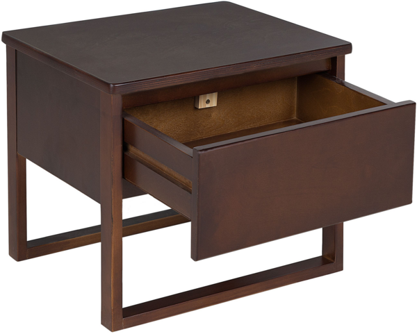 Nachttisch Kiefernholz dunkelbraun rechteckig 41x50 cm GIULIA Bild 4