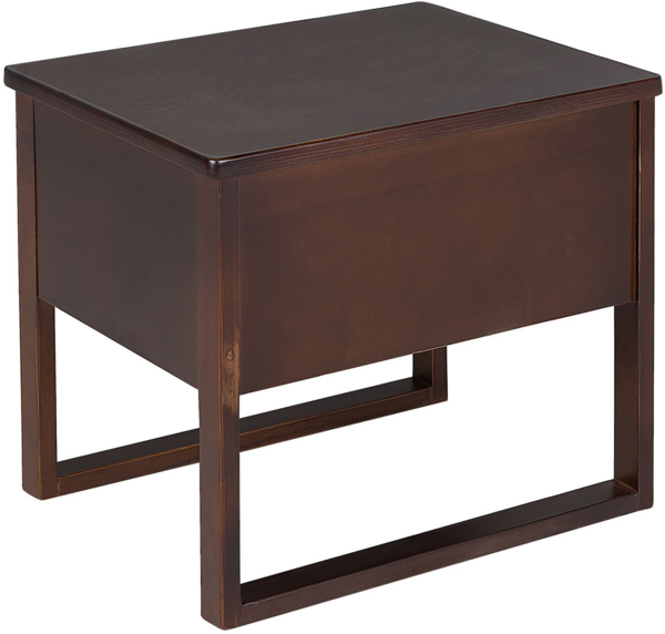 Nachttisch Kiefernholz dunkelbraun rechteckig 41x50 cm GIULIA Bild 6